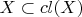 $X\subset cl(X)$