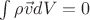 $\int \rho \vec{v} dV = 0$