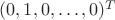 $(0,1,0,\ldots,0)^T$