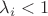 $\lambda _i <1$