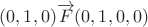 $(0,1,0) \overrightarrow{F} (0,1,0,0)$