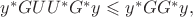 $y^*GUU^*G^*y \leqslant y^*GG^*y,$