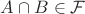 $A\cap B\in\mathcal F$