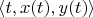 $\langle t,x(t),y(t)\rangle$
