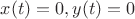 $x(t)=0,y(t)=0$