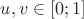 $u,v\in[0;1]$