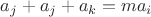 $a_j+a_j+a_k=ma_i$