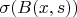 $\sigma (B(x,s))$