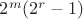 $2^m(2^r-1)$