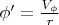 $\phi'=\frac{V_\phi}{r}$