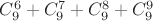 $C^6_9+C^7_9+C^8_9+C^9_9$
