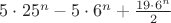 $5 \cdot 25^n-5 \cdot 6^n+ \frac {19\cdot 6^n}{2}$