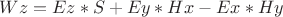 $ Wz = Ez * S + Ey * Hx - Ex * Hy $