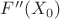 $F''(X_0)$