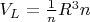 $  V_L=   \frac {1}{n}  R ^3 n     $