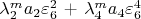 $\lambda_2^m a_2 \varepsilon^2_6$ + $\lambda_4^m a_4 \varepsilon^4_6$