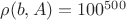 $\rho (b, A) = 100^{500}$ $\rho (b, A) = 100^{500}$