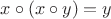 $x\circ (x\circ y)=y$