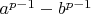 $a^{p-1}-b^{p-1}$