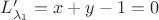 $L'_{\lambda_1}=x+y-1 =0$ $L'_{\lambda_1}=x+y-1 =0$