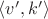 $\langle v',k'\rangle$