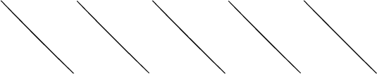 $$\begin{tikzpicture}\draw [black, thin](0.3762,1.6180) -- (0.0037,2.0000) -- (0.0000,2.0000) -- (0.3664,1.6180) -- (0.9748,1.0000) -- (1.6001,0.3820) -- (1.9962,0.0000) -- (2.0000,0.0000) -- (1.6100,0.3820) -- (0.9870,1.0000) -- (0.3762,1.6180);\draw [black, thin](2.7810,1.3090) -- (2.2885,1.8090) -- (2.1000,2.0000) -- (2.2817,1.8090) -- (2.7700,1.3090) -- (3.3880,0.6910) -- (3.8997,0.1910) -- (4.1000,0.0000) -- (3.9066,0.1910) -- (3.3991,0.6910) -- (2.7810,1.3090);\draw [black, thin](5.1923,1.0000) -- (4.5795,1.6180) -- (4.2037,2.0000) -- (4.2000,2.0000) -- (4.5697,1.6180) -- (5.1801,1.0000) -- (5.8034,0.3820) -- (6.1962,0.0000) -- (6.2000,0.0000) -- (5.8133,0.3820) -- (5.1923,1.0000);\draw [black, thin](7.6034,0.6910) -- (6.9853,1.3090) -- (6.4901,1.8090) -- (6.3000,2.0000) -- (6.4833,1.8090) -- (6.9743,1.3090) -- (7.5923,0.6910) -- (8.1013,0.1910) -- (8.3000,0.0000) -- (8.1082,0.1910) -- (7.6034,0.6910);\draw [black, thin](10.0156,0.3820) -- (9.3961,1.0000) -- (8.7819,1.6180) -- (8.4037,2.0000) -- (8.4000,2.0000) -- (8.7720,1.6180) -- (9.3839,1.0000) -- (10.0057,0.3820) -- (10.3962,0.0000) -- (10.4000,0.0000) -- (10.0156,0.3820);\end{tikzpicture}$$