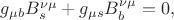 $g_{\mu b}B^{\nu\mu}_s+g_{\mu s}B^{\nu\mu}_b=0,$
