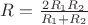 $R=\frac {2R_1R_2}{R_1+R_2}$