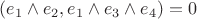 $(e_1\wedge e_2,e_1\wedge e_3\wedge e_4) = 0$