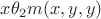 $x\theta_2 m(x,y,y)$