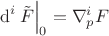 $\operatorname{d}^{i}{\tilde{F}}\Big \vert_{0} = \nabla_{p}^{i}F$
