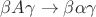 $\beta A \gamma\to\beta\alpha\gamma$