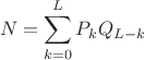 $$N=\sum_{k=0}^L P_kQ_{L-k}$$