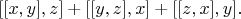 $[[x,y],z]+[[y,z],x]+[[z,x],y].$
