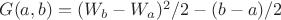 $G(a,b) = (W_b-W_a)^2/2 -(b-a)/2$ $G(a,b) = (W_b-W_a)^2/2 -(b-a)/2$