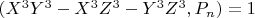 $(X^3Y^3-X^3Z^3-Y^3Z^3, P_n) = 1$