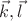 $\vec k,\vec l$
