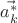 $\vec{a_{k}^{*}}$