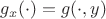 $g_x(\cdot)=g(\cdot,y)$