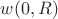 $w(0,R)$