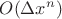 $O({\Delta{x}}^n)$