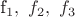 f_1, \ f_2, \ f_3