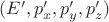 $(E', p'_x, p'_y, p'_z)$