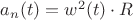 $a_n(t) = w^2(t) \cdot R$