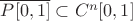 $\overline{P[0,1]}\subset C^n [0,1]$