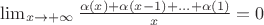$\lim_{x \to +\infty} \frac{\alpha(x) + \alpha(x-1) + ... + \alpha(1)}{x} = 0$