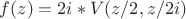 $f(z)=2i*V(z/2,z/2i)$ $f(z)=2i*V(z/2,z/2i)$