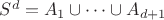 $S^d = A_1 \cup \dots \cup A_{d+1}$