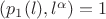 $(p_1(l), l^{\alpha})=1$