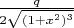 $\frac{q}{2 \sqrt{(1+x^2)^3}}$